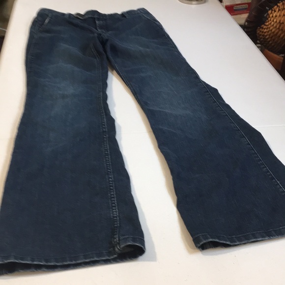 Banana Republic Flare Jeans-SZ 6 Short-Slenderizing Dark Rinse!Stretch,Mid Rise - Picture 1 of 7
